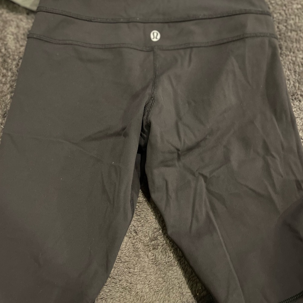 Black Lululemon long biker shorts